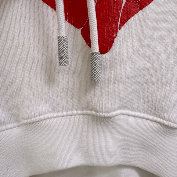 NWT || OFF-WHITE Crack Off Heart Cropped Hoodie - Picture 4 of 9